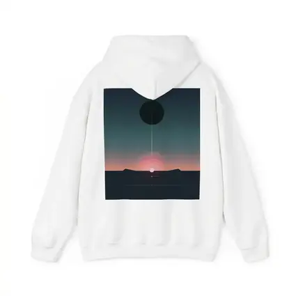 Minimalist Sunset Eclipse Dark Sky Art
