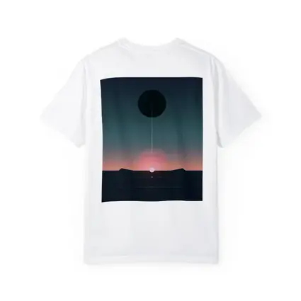 Minimalist Sunset Eclipse Dark Sky Art