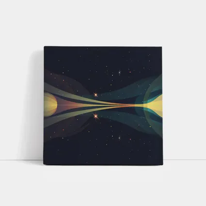 Two Planets Colliding Beams Dark Space