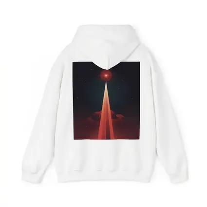 Red Planet Space Beam Retro Cosmic Art