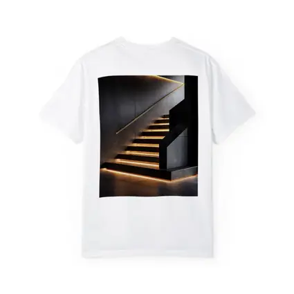 Modern Black Staircase With Gold LED Lighting