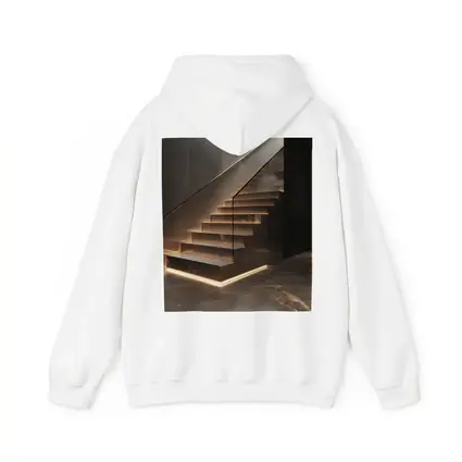 Marble Floating Staircase With LED Strip Lighting