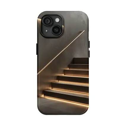 Modern Staircase Warm LED Strip Lighting Interior