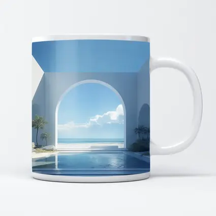 White Arch Pool Overlooking Blue Ocean
