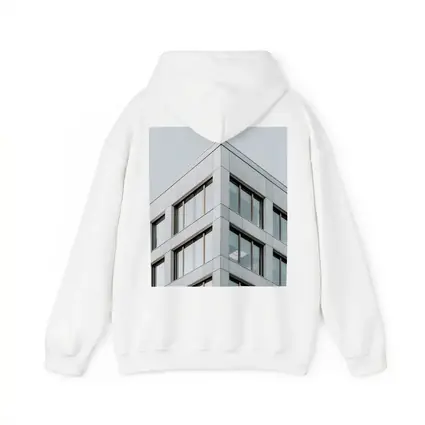 Modern Office Building Corner Gray Sky