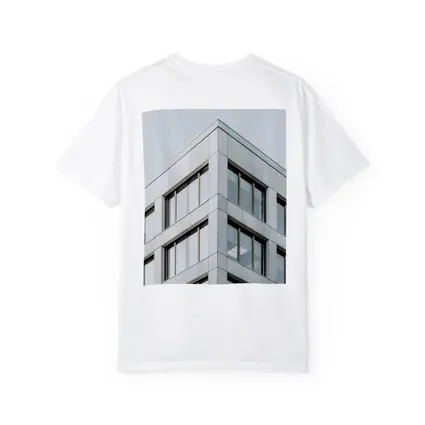 Modern Office Building Corner Gray Sky