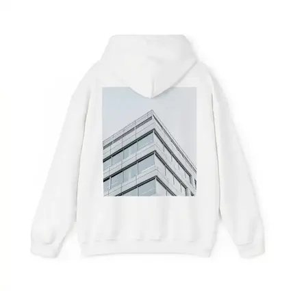 Modern Glass Office Building Corner Gray Sky