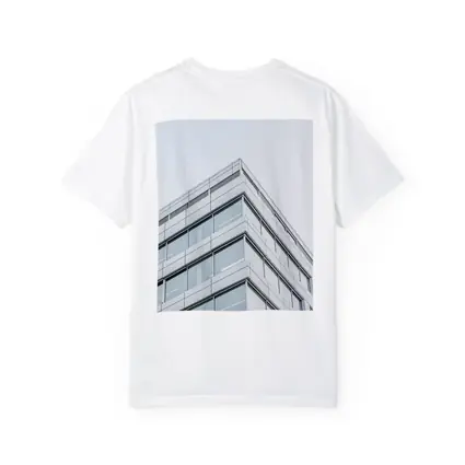 Modern Glass Office Building Corner Gray Sky