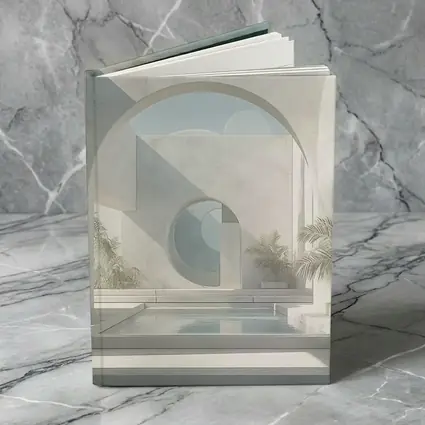 Minimalist White Concrete Courtyard Arch Architecture