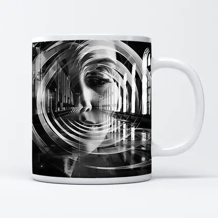 Woman Face Double Exposure Cathedral Interior