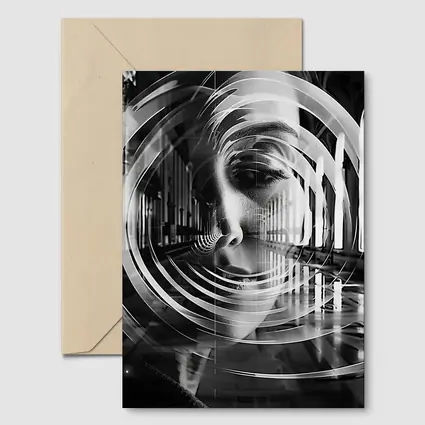 Woman Face Double Exposure Cathedral Interior