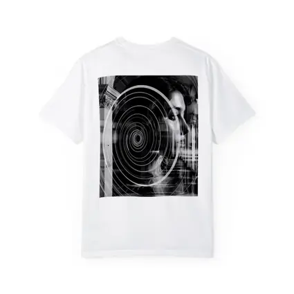 Woman Portrait Black White Spiral Abstract