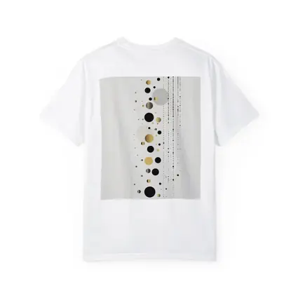 Black Gold Circles Abstract Geometric Beige Art