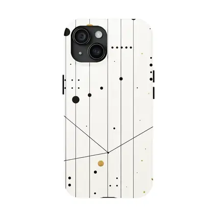 Black Gold Dots Lines Geometric Abstract Art