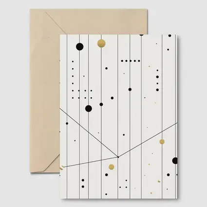 Black Gold Dots Lines Geometric Abstract Art