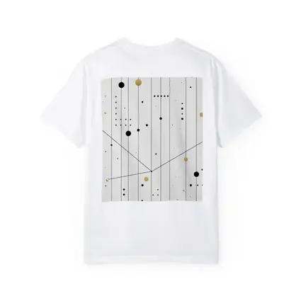 Black Gold Dots Lines Geometric Abstract Art