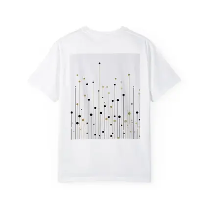Black Gold Dots Lines Abstract Minimalist Art