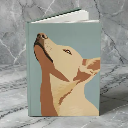 Bull Terrier Dog Portrait Blue Background
