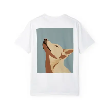 Bull Terrier Dog Portrait Blue Background