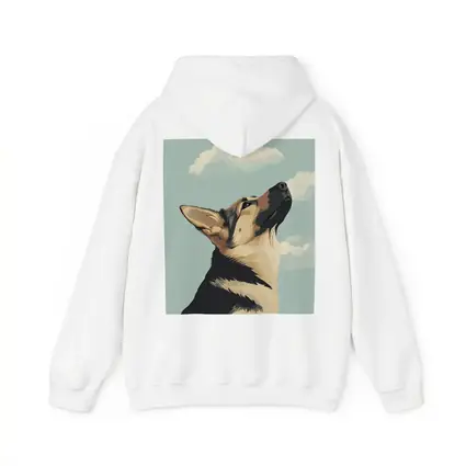 German Shepherd Dog Looking Up Sky