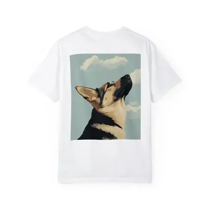 German Shepherd Dog Looking Up Sky