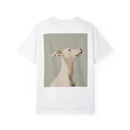 Whippet Dog Portrait Minimalist Beige Background