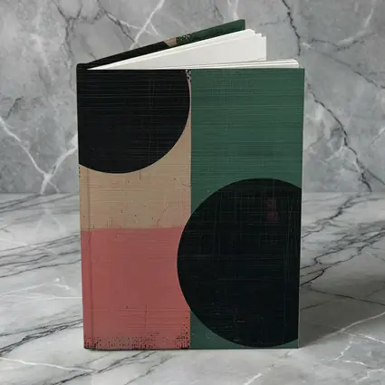 Abstract Geometric Circles Green Pink Beige