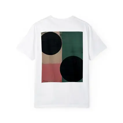 Abstract Geometric Circles Green Pink Beige