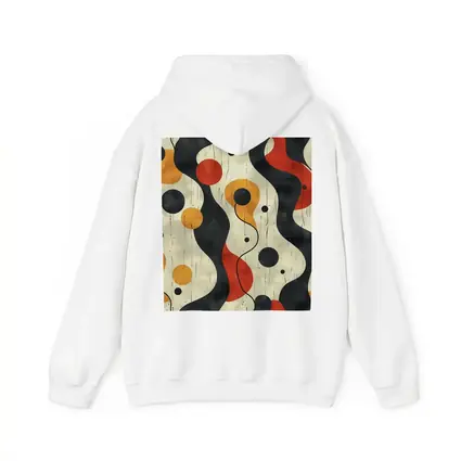 Retro Abstract Waves And Circles Pattern