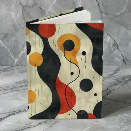 Retro Abstract Waves And Circles Pattern