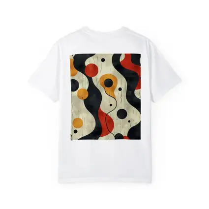 Retro Abstract Waves And Circles Pattern
