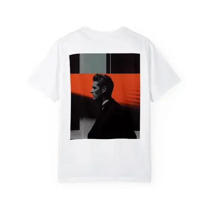 Man in Black Suit Neon Color Beams
