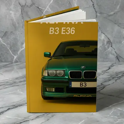 Alpina B3 E36 Green Car Yellow Background