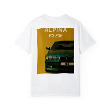 Alpina B3 E36 Green Car Yellow Background