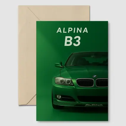 Alpina B3 Green BMW Art Print