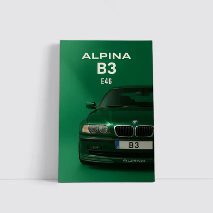 Alpina B3 E46 Green Minimal Art
