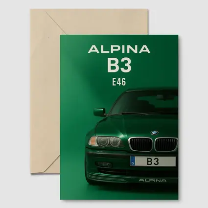 Alpina B3 E46 Green Minimal Art