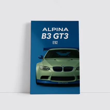 Alpina B3 GT3 E92 Blue Background