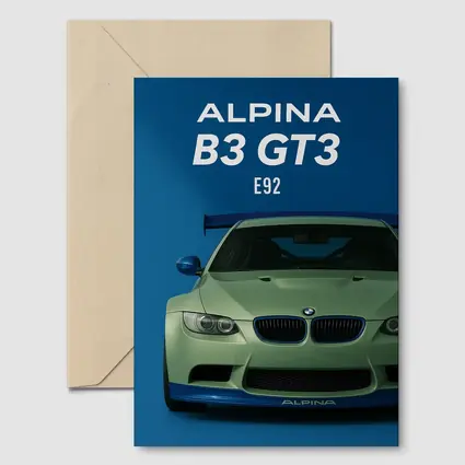 Alpina B3 GT3 E92 Blue Background