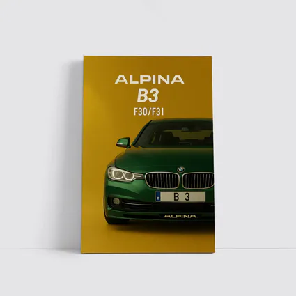Alpina B3 F30 Green Car Yellow Background