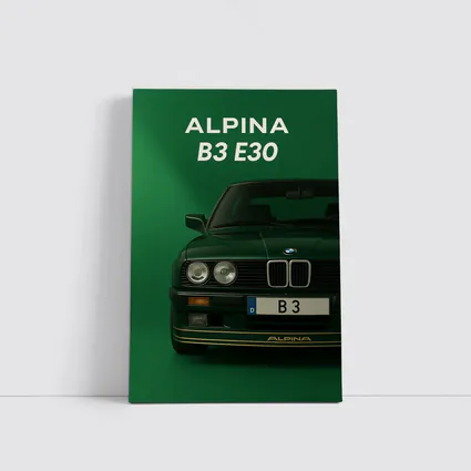 Alpina B3 E30 Classic Green Wall Art