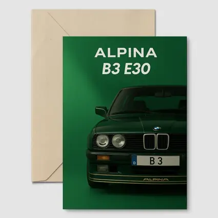 Alpina B3 E30 Classic Green Wall Art
