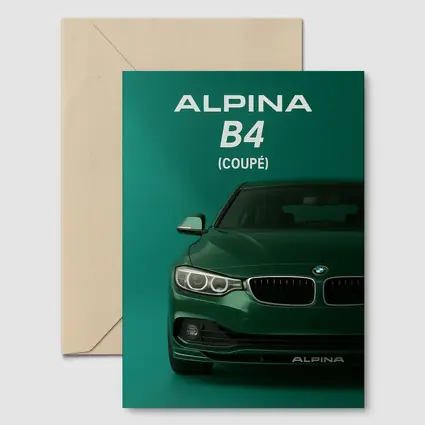 Alpina B4 Coupe Green Minimal Art