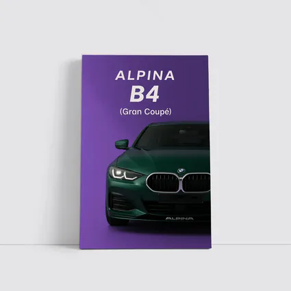 Alpina B4 Gran Coupe Purple Background Art