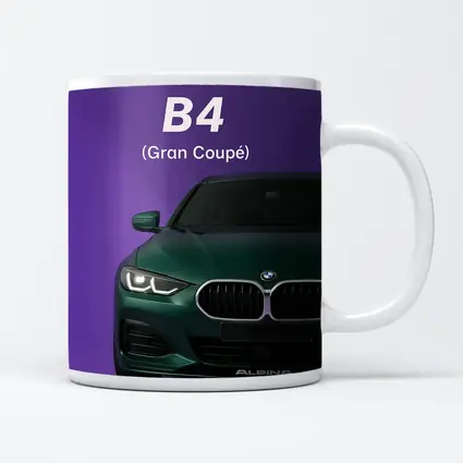 Alpina B4 Gran Coupe Purple Background Art