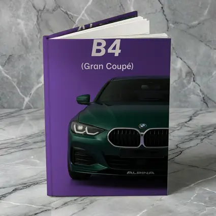 Alpina B4 Gran Coupe Purple Background Art