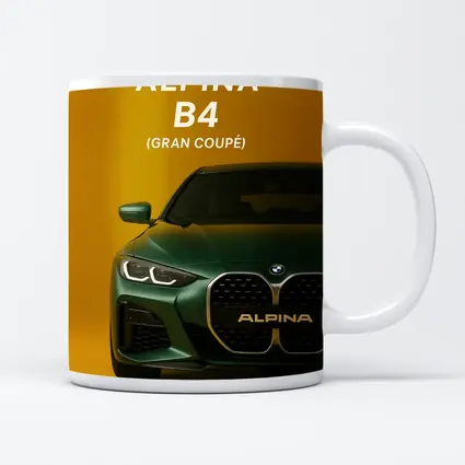Alpina B4 Gran Coupe Green Yellow Background