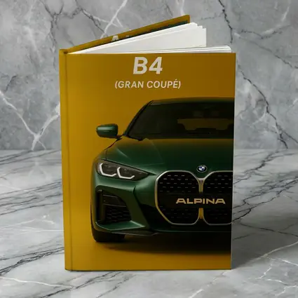 Alpina B4 Gran Coupe Green Yellow Background