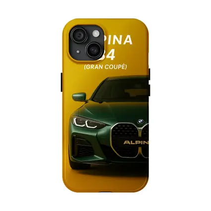 Alpina B4 Gran Coupe Green Yellow Background