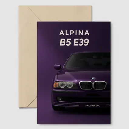 Alpina B5 E39 Purple Minimal Art